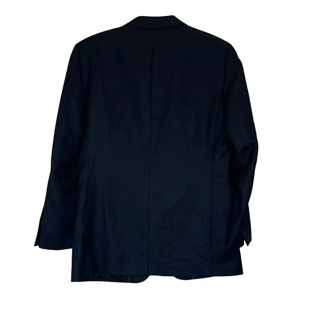 Donald J. Trump Navy Blue Blazer Mens Wool Silk Blend 40R Mens President of US